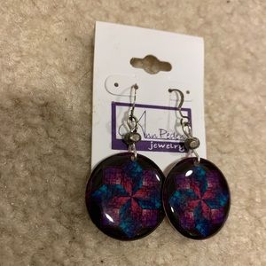 Ann Peden earrings. Round. Sterling earwires.